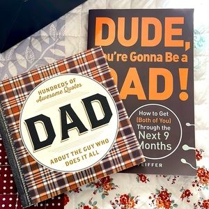 Brand new, never used books to celebrate a new dad